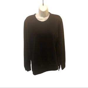 Eddie Bauer LightweightCrewneck Ling Sleeve Sweatshirt Black Size L Casual Fall